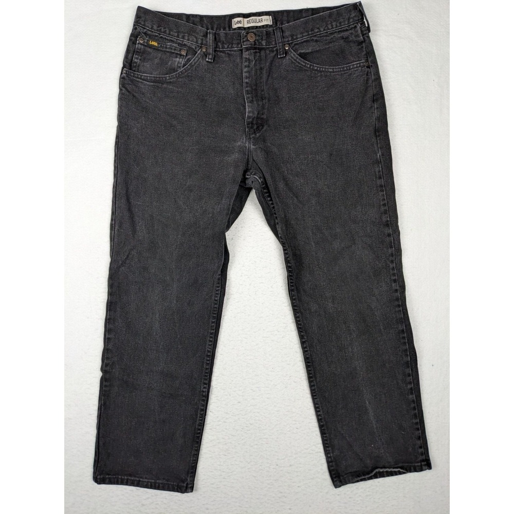 Lee Mens Black Jeans Size 38 X‎ 30 Regular Fit